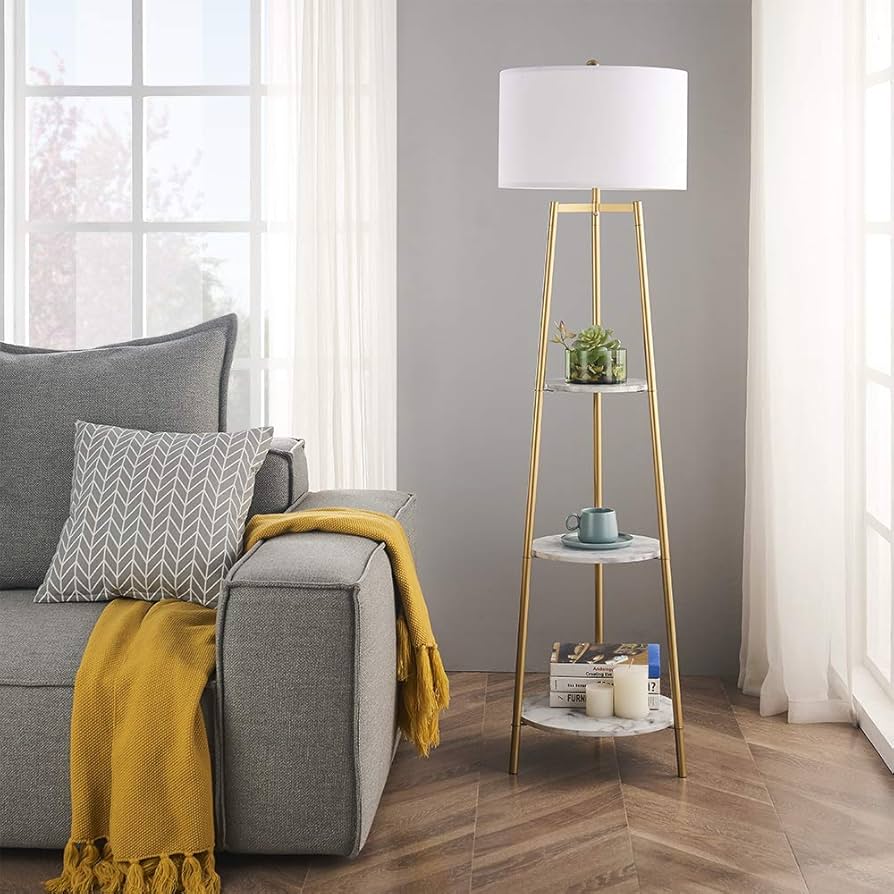 Bページ Torchiere Floor Lamp for Living Room, LED Standing Reading